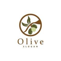 Olive Öl Logo, Olive Blatt Pflanze Kräuter- Garten Vektor, einfach elegant luxuriös Symbol Design Vorlage Illustration vektor