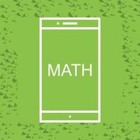 studerar matematik på mobil vektor ikon