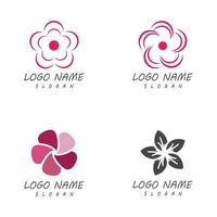 Schönheit Plumeria Symbol Blumen Design Illustration Vorlage vektor