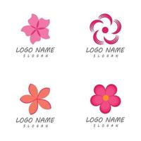 Schönheit Plumeria Symbol Blumen Design Illustration Vorlage vektor