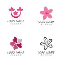 Schönheit Plumeria Symbol Blumen Design Illustration Vorlage vektor