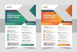 Corporate Business Flyer Poster Broschüre Broschüre Cover Design Design Hintergrund vektor