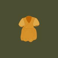 Mode Illustration. Kleid zum Neugeborene Mädchen. technisch Zeichnung vektor