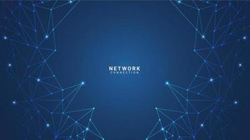 Technologie Hintergrund Design mit Netzwerk Verbindung vektor