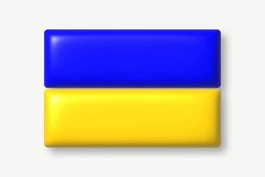 3d Flagge Symbol. Flagge von Ukraine. Vektor Illustration.