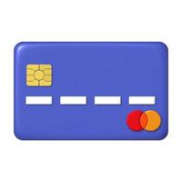3d kreditera kort ikon. bank och uppkopplad betalningar begrepp. vektor illustration