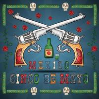 Illustrationsdesign auf dem mexikanischen Thema der Cinco de Mayo-Feier vektor