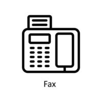 Fax Vektor Gliederung Symbole. einfach Lager Illustration Lager