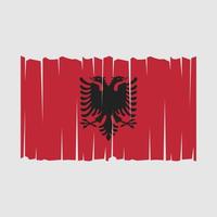 Albanien Flaggenvektor vektor