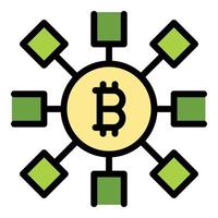 bitcoin marknadsföra ikon vektor platt