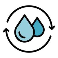 zugänglich Wasser Symbol Vektor eben