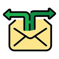 Sozial Medien Marketing Mail Symbol Vektor eben