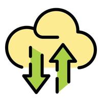 Wolke Netzwerk Kommunikation Symbol Vektor eben