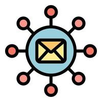 Email Kommunikation Symbol Vektor eben