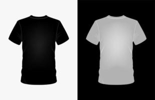 schwarz und Weiß T- Hemd Vektor Attrappe, Lehrmodell, Simulation