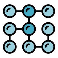 Blockchain Datenbank Symbol Vektor eben