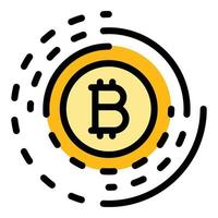 Bitcoin Währung Symbol Vektor eben