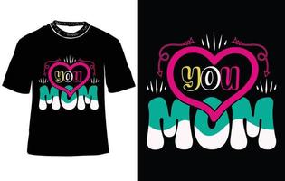 Sie Mutter, Mutter Tag t Hemd Design, Mama T-Shirts, Mutter Tag Typografie T- Hemd Design vektor