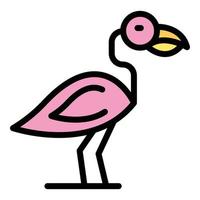 Natur Flamingo Symbol Vektor eben