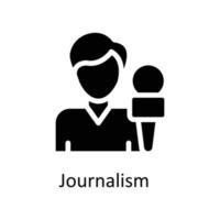 Journalismus Vektor solide Symbole. einfach Lager Illustration Lager