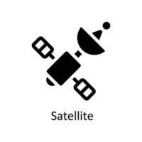 satellit vektor fast ikoner. enkel stock illustration stock
