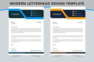 korporativ modern Geschäft Briefkopf Design Vorlage, 2 Farbe Variation, Geschäft Briefkopf Design Vorlage vektor