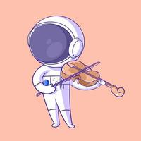Astronauten abspielen das Violine damit großartig vektor
