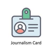 Journalismus Karte Vektor füllen Gliederung Symbole. einfach Lager Illustration Lager