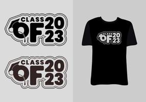 Senior Klasse von 2023. Kleider Design zum Gruß, Glückwunsch Fall, T-Shirt, Party, hoch Schule oder Hochschule Absolvent. vektor