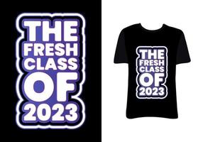 klass av 2023 t-shirt gradering skjortor. de färsk klass av 2023 vektor