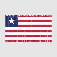 Liberia Flagge Vektor Illustration