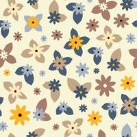 Hippie Blumen Boho nahtlos Hintergrund. Blumen- retro Muster vektor