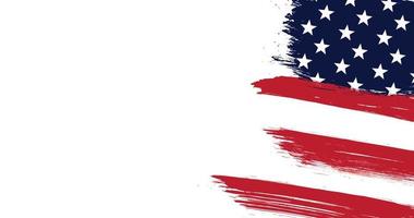 USA abstrakt Bürste Schlaganfall Flagge Hintergrund. vektor