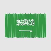 Saudi Arabien Flagge Vektor Illustration