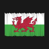 wales flagga vektor illustration