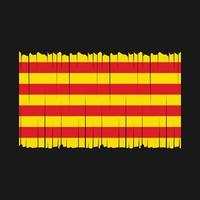 Katalonien Flagge Vektor Illustration