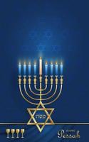 glücklich Passah Karte, das Pessa Urlaub mit nett und kreativ jüdisch Symbole vektor