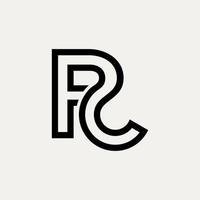 r c minimalistisch Wortmarke Logo vektor