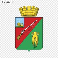 emblem stad av Ryssland. vektor