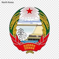 nationell emblem eller symbol norr korea vektor