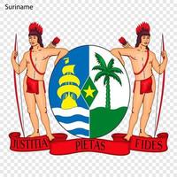 emblem av suriname vektor