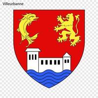 Emblem von villeurbanne vektor