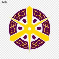 emblem stad av japan vektor