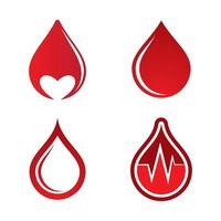blod droppe logotyp bilder set vektor