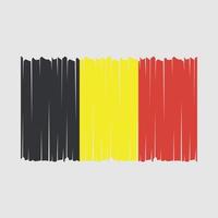 Pinselvektor mit belgischer Flagge vektor
