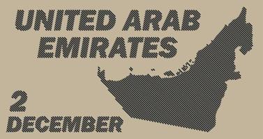 vereinigt arabisch Emirate Karte Gitter VAE Land gestalten Stichprobe Designlinie vektor