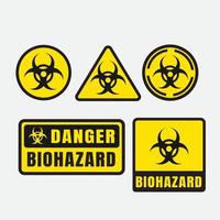 Biogefährdung Warnung Symbole, Biogefährdung Warnung Zeichen, und Biogefährdung Symbole Sammlung vektor