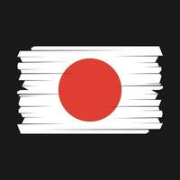 Japan Flaggenpinsel vektor