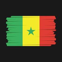Senegal-Flagge-Pinsel vektor