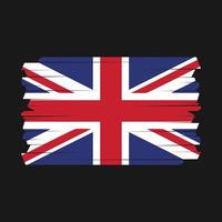 Storbritannien flagga borsta vektor